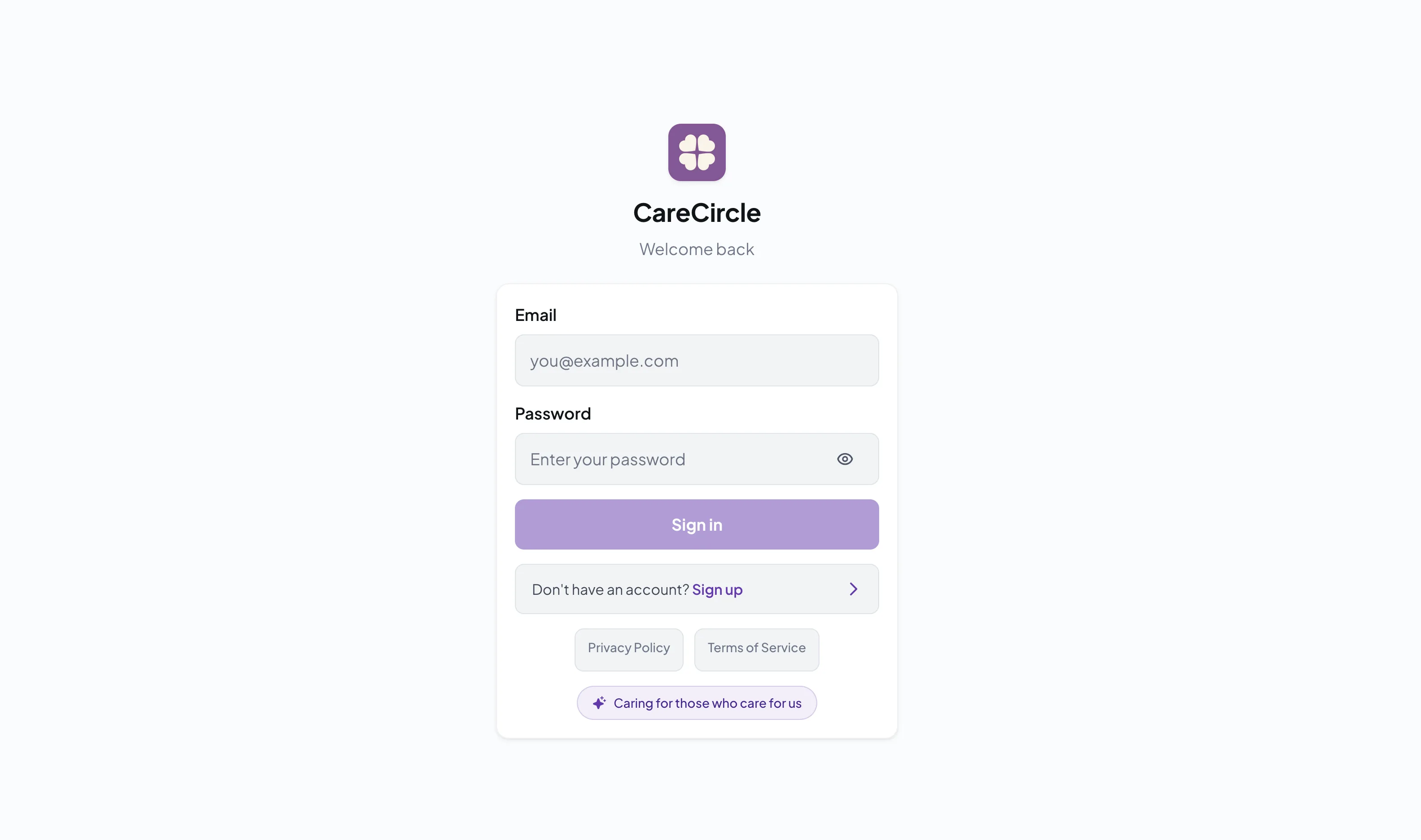 CareCircle web app